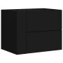 Mesita de noche de pared negra 45x30x35 cm de , Mesitas de noche - Ref: Foro24-848327, Precio: 42,47 €, Descuento: %