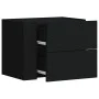 Mesita de noche de pared negra 45x30x35 cm de , Mesitas de noche - Ref: Foro24-848327, Precio: 42,47 €, Descuento: %