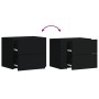 Mesita de noche de pared negra 45x30x35 cm de , Mesitas de noche - Ref: Foro24-848327, Precio: 44,26 €, Descuento: %