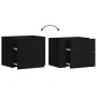Mesita de noche de pared negra 45x30x35 cm de , Mesitas de noche - Ref: Foro24-848327, Precio: 42,47 €, Descuento: %