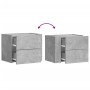 Mesitas de noche de pared 2 unidades gris hormigón 45x30x35 cm by , Nightstands - Ref: Foro24-848331, Price: 41,87 €, Discoun...