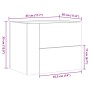 Mesitas de noche de pared 2 unidades gris hormigón 45x30x35 cm by , Nightstands - Ref: Foro24-848331, Price: 41,87 €, Discoun...