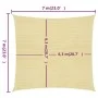 Beige HDPE sail awning 160 g/m² 7x7 m by vidaXL, Umbrellas - Ref: Foro24-311115, Price: 88,26 €, Discount: %