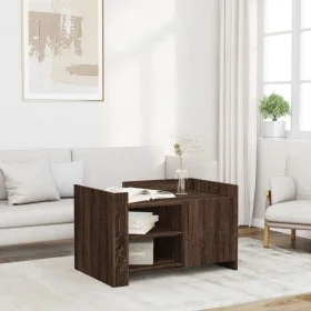 Mesa de centro de madera de ingeniería marrón roble 80x50x50 cm by , Coffee table - Ref: Foro24-848359, Price: 68,81 €, Disco...