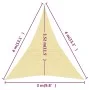 Beige HDPE sail shade 160 g/m² 3x4x4 m by vidaXL, Umbrellas - Ref: Foro24-311145, Price: 22,40 €, Discount: %