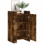 Aparador de madera de ingeniería roble ahumado 45x35x75 cm by , Sideboards - Ref: Foro24-848399, Price: 63,89 €, Discount: %