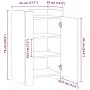 Aparador de madera de ingeniería roble ahumado 45x35x75 cm by , Sideboards - Ref: Foro24-848399, Price: 62,71 €, Discount: %