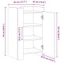 Aparador de madera de ingeniería roble ahumado 45x35x75 cm by , Sideboards - Ref: Foro24-848399, Price: 63,89 €, Discount: %