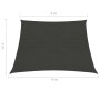 Sail awning anthracite gray HDPE 160 g/m² 3/4x2 m by vidaXL, Umbrellas - Ref: Foro24-311103, Price: 19,64 €, Discount: %