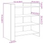 Rauchiger Eichenfurnier-Holzschrank 73,5x35x75 cm von , Sideboards - Ref: Foro24-848392, Preis: 55,03 €, Rabatt: %