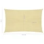 Beige HDPE sail awning 160 g/m² 2x4.5 m by vidaXL, Umbrellas - Ref: Foro24-311120, Price: 28,06 €, Discount: %