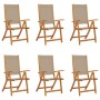 Sillas de jardín plegables 6 uds madera maciza acacia textileno by , Garden chairs - Ref: Foro24-3279245, Price: 513,05 €, Di...