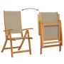 Sillas de jardín plegables 6 uds madera maciza acacia textileno von , Gartenstühle - Ref: Foro24-3279245, Preis: 503,20 €, Ra...