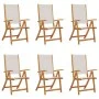 Sillas de jardín plegables 6 uds madera maciza acacia textileno de , Sillas de jardín - Ref: Foro24-3279239, Precio: 441,00 €...