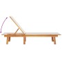 Tumbonas 2 uds con mesa madera maciza acacia y textileno gris by , Loungers - Ref: Foro24-3279253, Price: 308,79 €, Discount: %