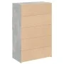 Aparador de madera de ingeniería gris 80x42,5x124 cm de , Aparadores - Ref: Foro24-3281388, Precio: 122,57 €, Descuento: %