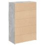 Graue Holzvitrine aus Ingenieurholz 80x42,5x124 cm von , Sideboards - Ref: Foro24-3281388, Preis: 124,05 €, Rabatt: %