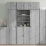 Aparador alto madera de ingeniería gris Sonoma 70x42,5x185 cm by , Sideboards - Ref: Foro24-3281376, Price: 169,97 €, Discoun...