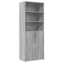 Aparador alto madera de ingeniería gris Sonoma 70x42,5x185 cm by , Sideboards - Ref: Foro24-3281376, Price: 169,97 €, Discoun...