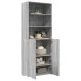 Aparador alto madera de ingeniería gris Sonoma 70x42,5x185 cm by , Sideboards - Ref: Foro24-3281376, Price: 169,97 €, Discoun...