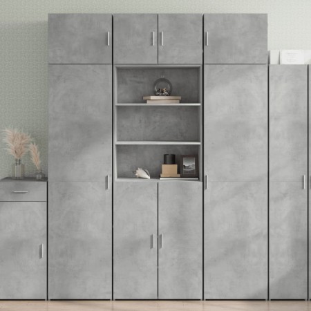 Aparador alto madera de ingeniería gris hormigón 70x42,5x185 cm by , Sideboards - Ref: Foro24-3281374, Price: 165,10 €, Disco...