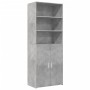 Aparador alto madera de ingeniería gris hormigón 70x42,5x185 cm by , Sideboards - Ref: Foro24-3281374, Price: 165,10 €, Disco...