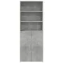 Aparador alto madera de ingeniería gris hormigón 70x42,5x185 cm by , Sideboards - Ref: Foro24-3281374, Price: 162,62 €, Disco...
