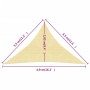 Toldo de vela HDPE beige 160 g/m² 3,5x3,5x4,9 m by vidaXL, Umbrellas - Ref: Foro24-311147, Price: 20,80 €, Discount: %