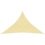 Toldo de vela beige HDPE 160 g/m² 3x3x4,2 m