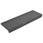 Alfombrillas para escaleras 15 unidades 65x21x4 cm Gris oscuro