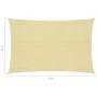 Beige HDPE sail awning 160 g/m² 5x8 m by vidaXL, Umbrellas - Ref: Foro24-311138, Price: 66,14 €, Discount: %