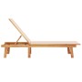 Tumbona de madera maciza de acacia y textileno crema de , Tumbonas - Ref: Foro24-4008412, Precio: 142,95 €, Descuento: %