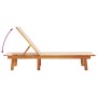 Tumbona de madera maciza de acacia y textileno crema de , Tumbonas - Ref: Foro24-4008412, Precio: 142,95 €, Descuento: %