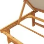 Liegestuhl mit massiver Akazienholz-Tisch und taupe Textilene von , Liegen - Ref: Foro24-4008419, Preis: 191,28 €, Rabatt: %