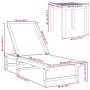 Liegestuhl mit massiver Akazienholz-Tisch und taupe Textilene von , Liegen - Ref: Foro24-4008419, Preis: 191,28 €, Rabatt: %