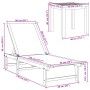 Tumbona con mesa madera maciza de acacia y textileno taupe by , Loungers - Ref: Foro24-4008419, Price: 173,30 €, Discount: %