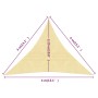Beige HDPE sail awning 160 g/m² 4x4x4 m by vidaXL, Umbrellas - Ref: Foro24-311148, Price: 22,81 €, Discount: %