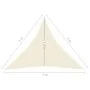 Cremefarbenes HDPE-Segelmarkise 160 g/m², 3 x 3 x 3 m von vidaXL, Sonnenschirme - Ref: Foro24-311197, Preis: 19,92 €, Rabatt: %