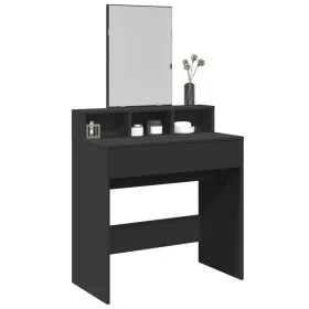 Tocador con espejo negro 80x41x144,5 cm de , Tocadores para dormitorios - Ref: Foro24-848172, Precio: 95,29 €, Descuento: %