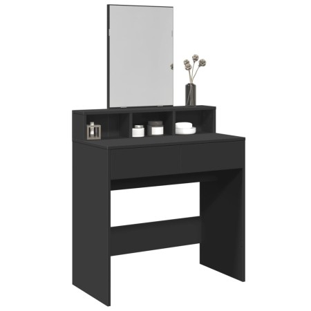 Frisiertisch mit schwarzem Spiegel 80x41x144,5 cm von , Schlafzimmerkommoden - Ref: Foro24-848172, Preis: 96,75 €, Rabatt: %
