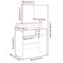 Tocador con espejo negro 80x41x144,5 cm by , Bedroom Dressers - Ref: Foro24-848172, Price: 95,29 €, Discount: %
