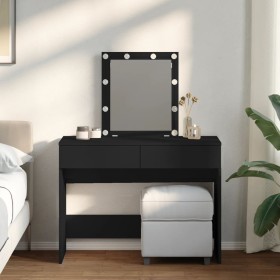 Tocador con luces LED negro 100x40x130 cm de , Tocadores para dormitorios - Ref: Foro24-848193, Precio: 131,96 €, Descuento: %