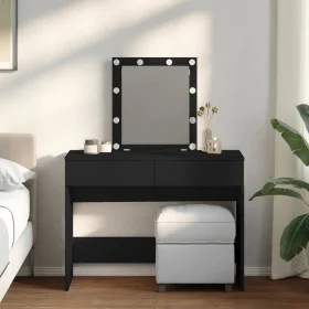 Tocador con luces LED negro 100x40x130 cm de , Tocadores para dormitorios - Ref: Foro24-848193, Precio: 129,65 €, Descuento: %