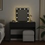 Tocador con luces LED negro 100x40x130 cm by , Bedroom Dressers - Ref: Foro24-848193, Price: 131,96 €, Discount: %