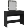 Tocador con luces LED negro 100x40x130 cm by , Bedroom Dressers - Ref: Foro24-848193, Price: 131,96 €, Discount: %
