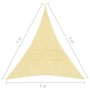 Toldo de vela HDPE beige 160 g/m² 5x7x7 m de vidaXL, Sombrillas - Ref: Foro24-311154, Precio: 41,66 €, Descuento: %