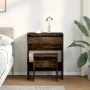 Tocador con taburete roble ahumado 60x40x113,5 cm de , Tocadores para dormitorios - Ref: Foro24-848217, Precio: 92,53 €, Desc...