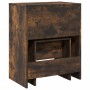 Frisiertisch mit Hocker aus geräucherter Eiche 60x40x113,5 cm von , Schlafzimmerkommoden - Ref: Foro24-848217, Preis: 93,51 €...