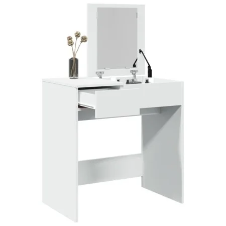 Frisiertisch mit weißem Spiegel 73x46,5x120 cm von , Schlafzimmerkommoden - Ref: Foro24-848220, Preis: 90,69 €, Rabatt: %