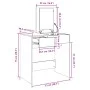 Frisiertisch mit weißem Spiegel 73x46,5x120 cm von , Schlafzimmerkommoden - Ref: Foro24-848220, Preis: 90,69 €, Rabatt: %